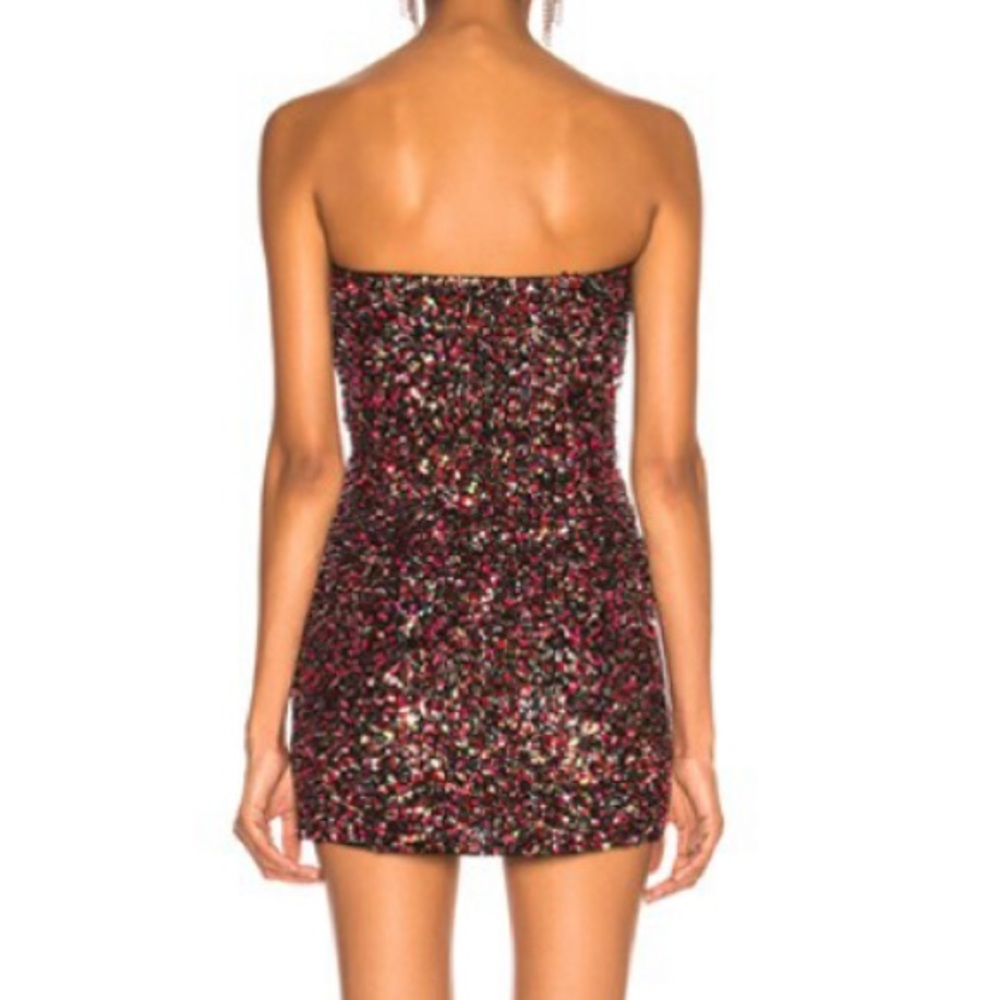 Retrofete Multicolor sequin Strapless Mini Dress Size 4 - Picture 2 of 12